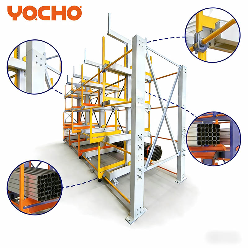 ชั้นวางจัดเก็บเหล็ก Cantilever สำหรับงานหนัก